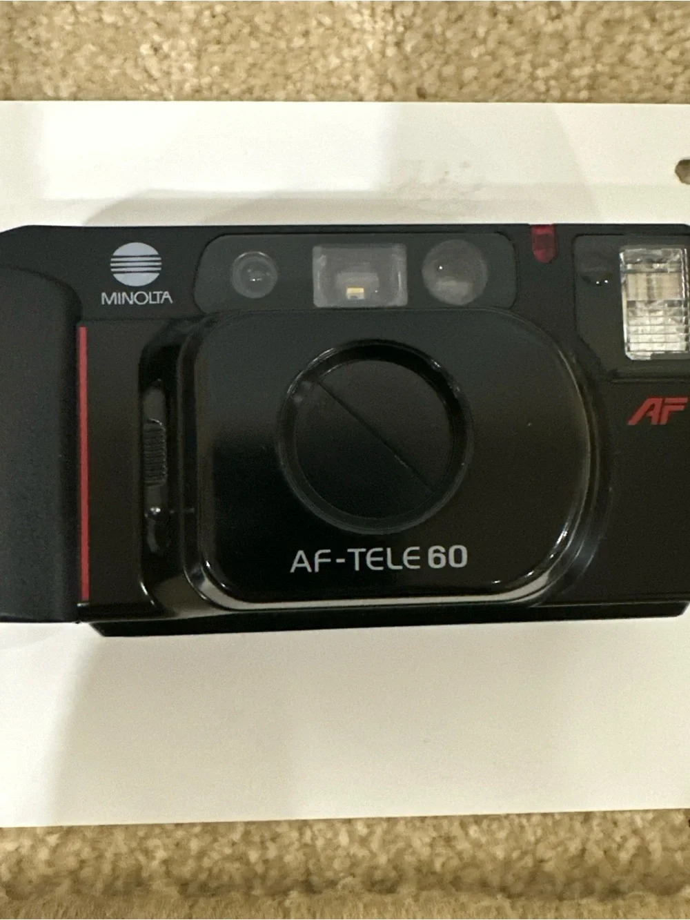 Vintage Minolta AF-Tele 60 Black Compact Point-and-Shoot Camera